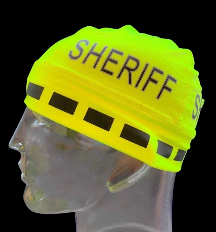 The Police Beanie- Neon “SHERIFF”
